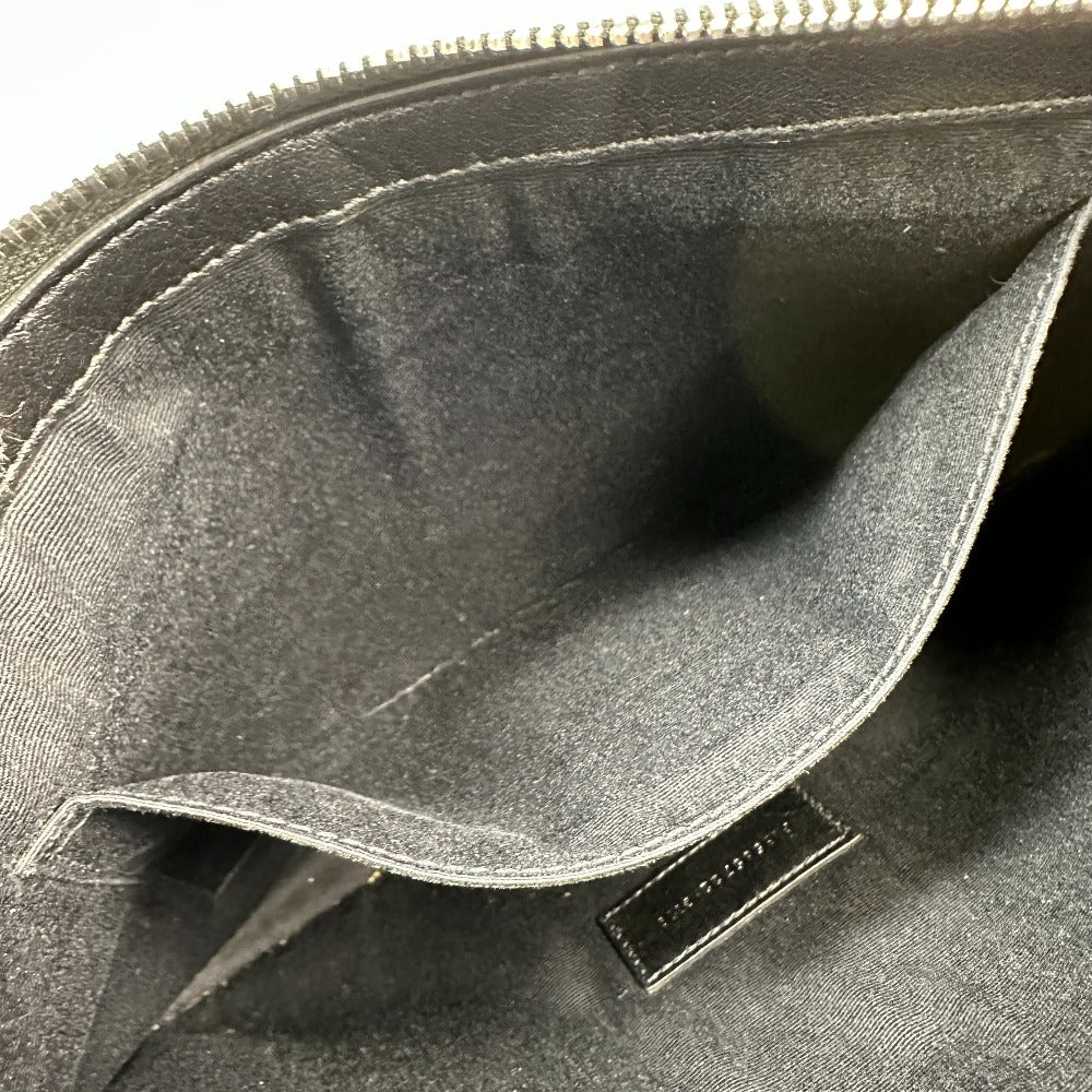 SAINT LAURENT PARIS 565722 RIVE GAUCHE Pouch Clutch Bag in Coated Canvas, Men's, Gray