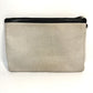 SAINT LAURENT PARIS 565722 RIVE GAUCHE Pouch Clutch Bag in Coated Canvas, Men's, Gray