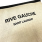 SAINT LAURENT PARIS 565722 RIVE GAUCHE Pouch Clutch Bag in Coated Canvas, Men's, Gray