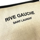 SAINT LAURENT PARIS 565722 RIVE GAUCHE Pouch Clutch Bag in Coated Canvas, Men's, Gray