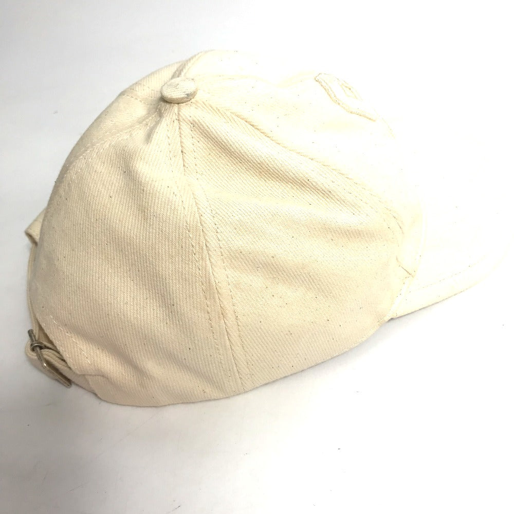 SAINT LAURENT PARIS 690975 Logo Baseball Cap, Cotton, Beige, Women's