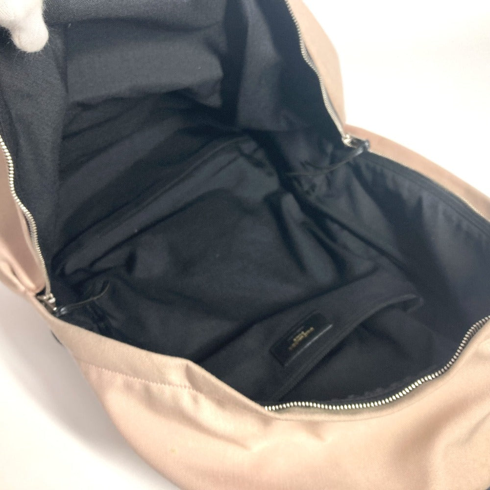 SAINT LAURENT PARIS 326865 Logo Bag Backpack Rucksack Canvas/Leather Unisex Pink Beige