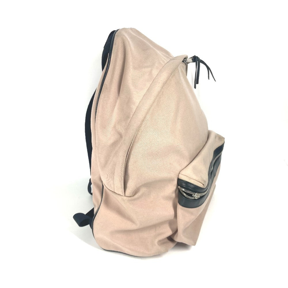 SAINT LAURENT PARIS 326865 Logo Bag Backpack Rucksack Canvas/Leather Unisex Pink Beige