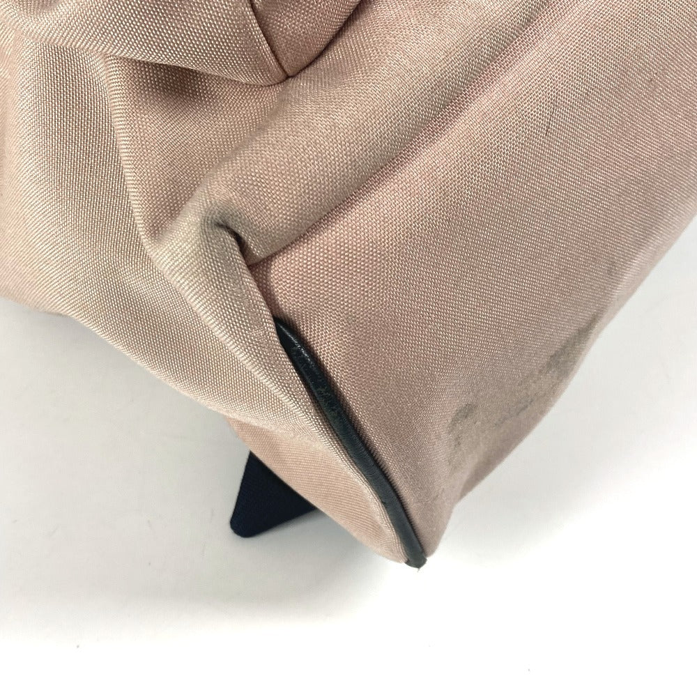 SAINT LAURENT PARIS 326865 Logo Bag Backpack Rucksack Canvas/Leather Unisex Pink Beige