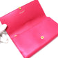 SAINT LAURENT PARIS 314995 Y-Line Flap Wallet, Long Leather Wallet, Women's, Pink