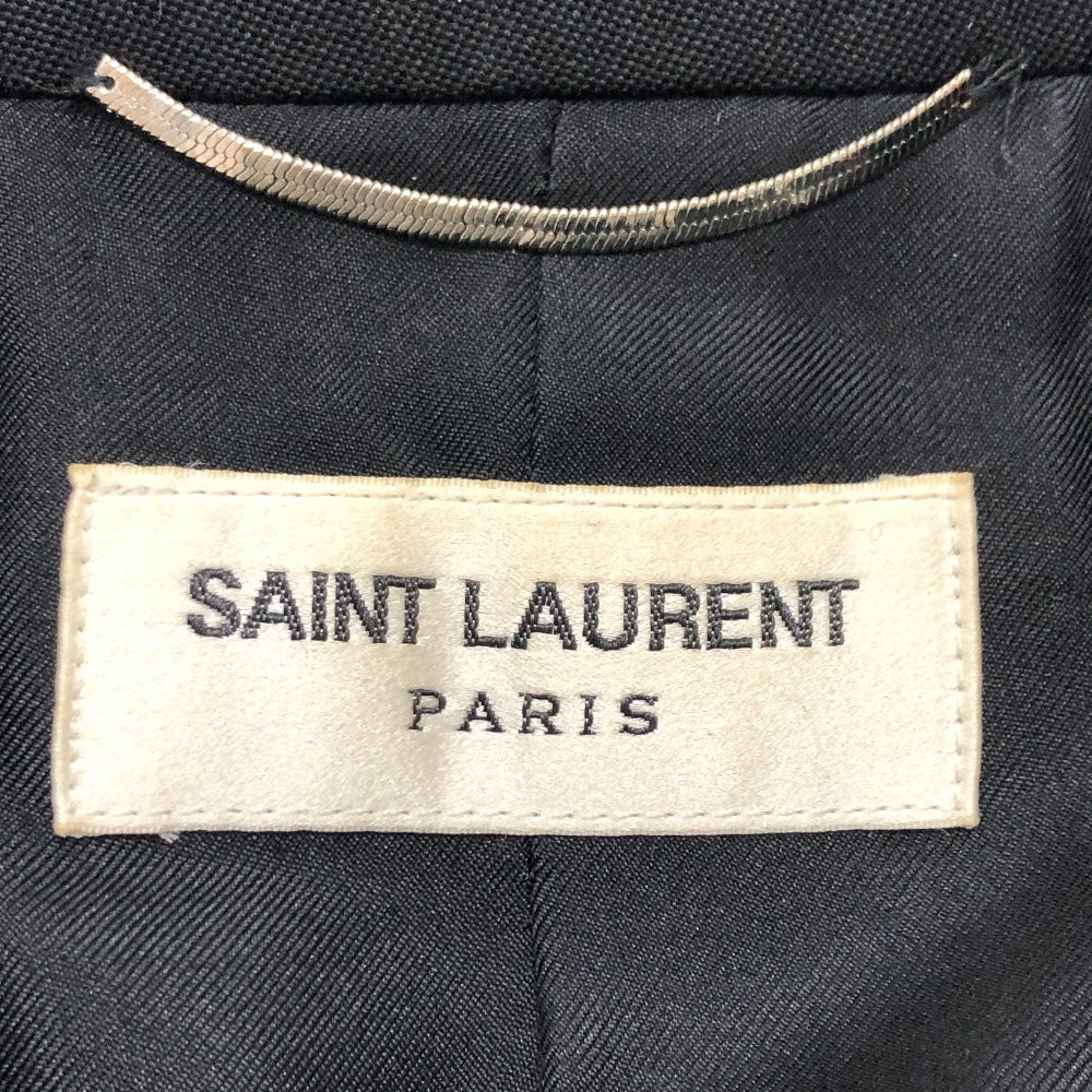 SAINT LAURENT PARIS スパンコール刺繍 テーラード スーツ ジャケット ウール メンズ