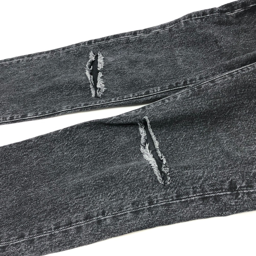 SAINT LAURENT PARIS 504700 ダメージ デニムパンツ デニム パンツ パンツ コットン メンズ ブラック