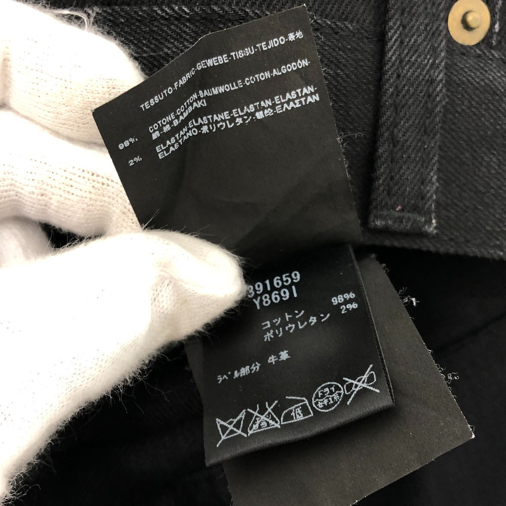 SAINT LAURENT PARIS Crash Pantalones vaqueros Pantalones vaqueros Pantalones Algodón Hombre Negro