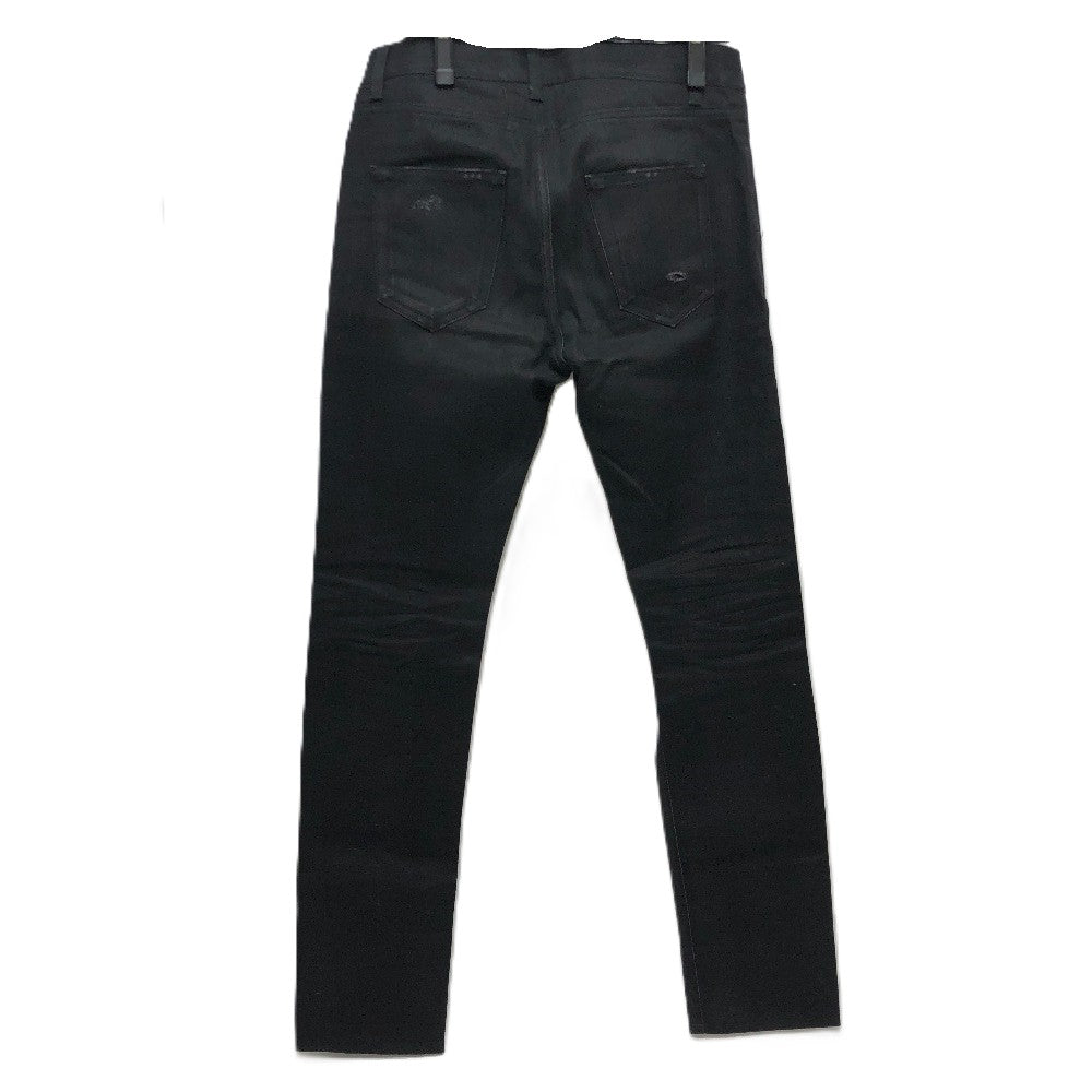 SAINT LAURENT PARIS Crash Pantalones vaqueros Pantalones vaqueros Pantalones Algodón Hombre Negro