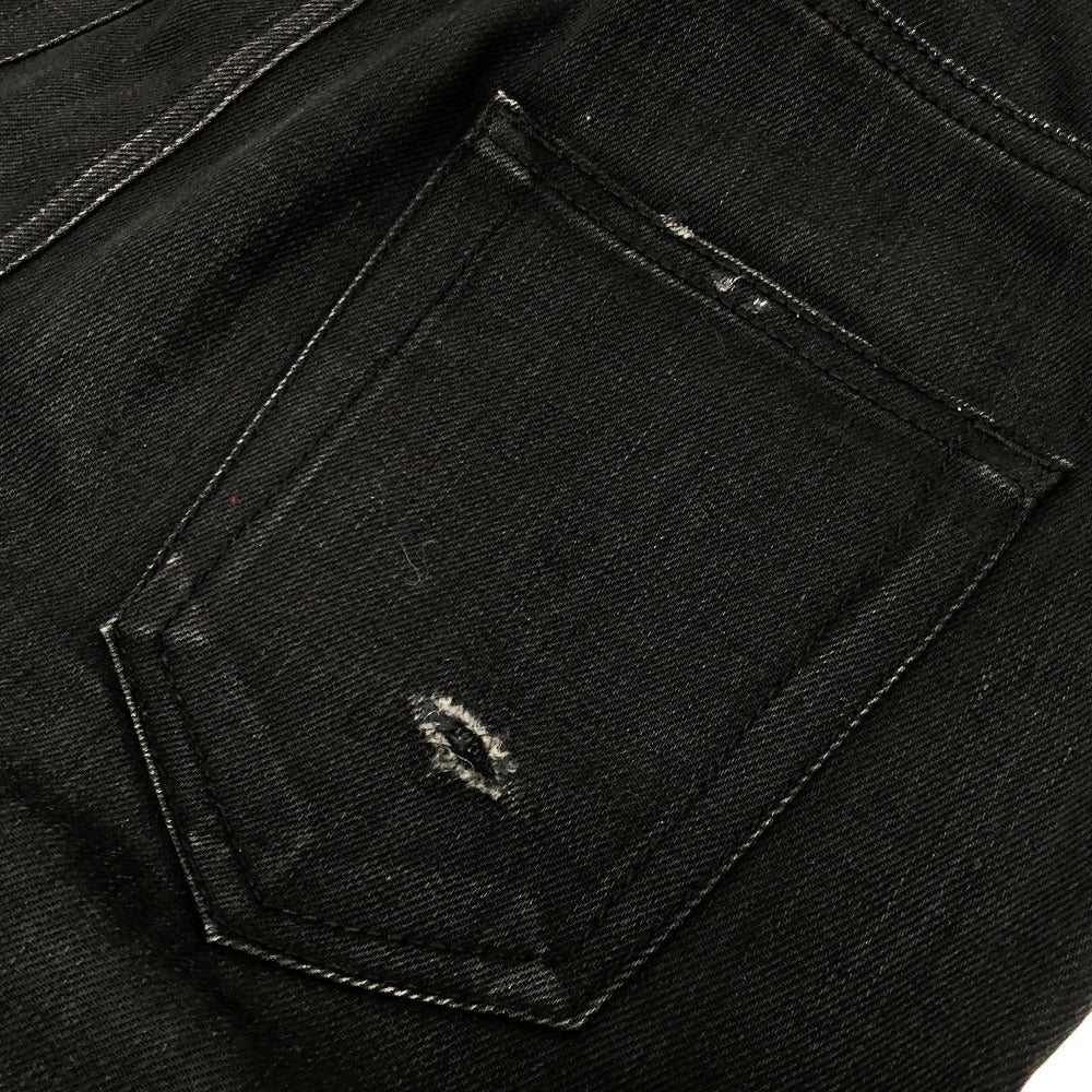SAINT LAURENT PARIS Crash Pantalones vaqueros Pantalones vaqueros Pantalones Algodón Hombre Negro