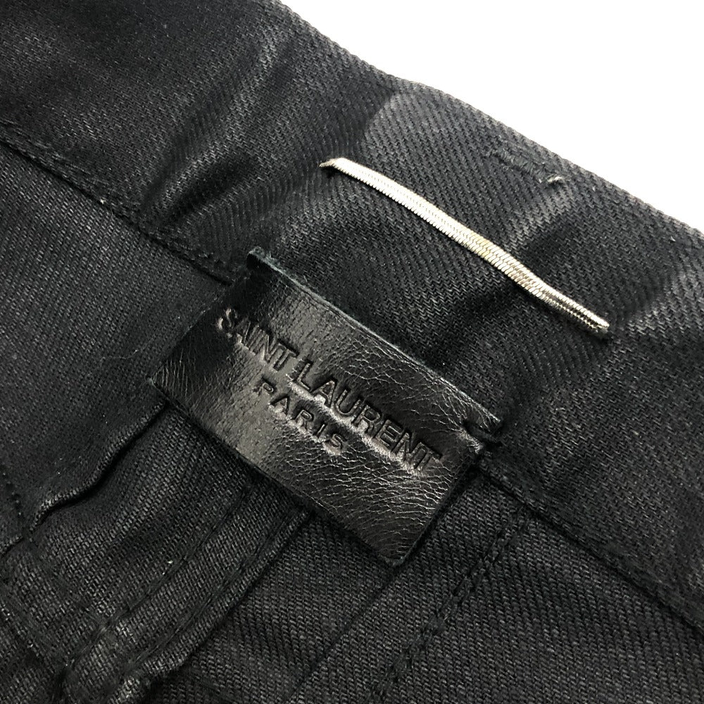 SAINT LAURENT PARIS Crash Pantalones vaqueros Pantalones vaqueros Pantalones Algodón Hombre Negro
