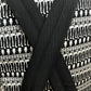 SAINT LAURENT PARIS 435988 Skull Print Backpack Canvas Women's Black/White