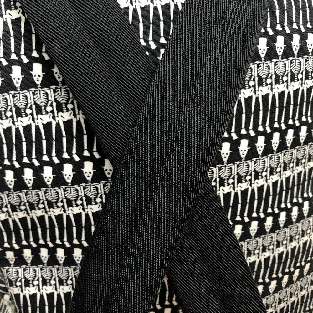 SAINT LAURENT PARIS 435988 Skull Print Backpack Canvas Women's Black/White