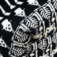 SAINT LAURENT PARIS 435988 Skull Print Backpack Canvas Women's Black/White