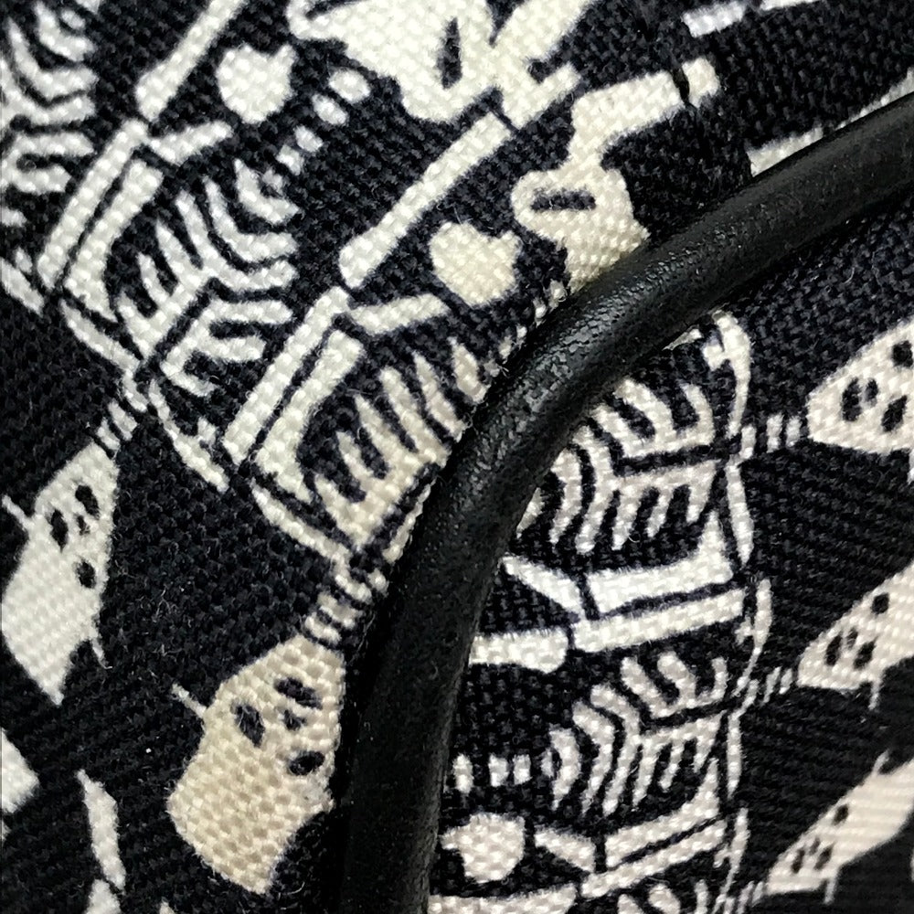 SAINT LAURENT PARIS 435988 Skull Print Backpack Canvas Women's Black/White