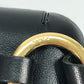 SAINT LAURENT PARIS 635662 AirPods Apple Earphone Logo Case with Keychain, Leather, Black, Women's