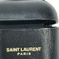 SAINT LAURENT PARIS 635662 AirPods Apple Earphone Logo Case with Keychain, Leather, Black, Women's