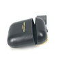 SAINT LAURENT PARIS 635662 AirPods Apple Earphone Logo Case with Keychain, Leather, Black, Women's