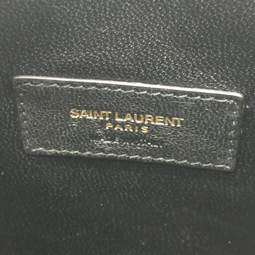 SAINT LAURENT PARIS 712367 ロゴ ミニショッピングバッグ 2WAY カバン 斜め掛け ショルダー ハンドバッグ 型押しレザー レディース ブラック