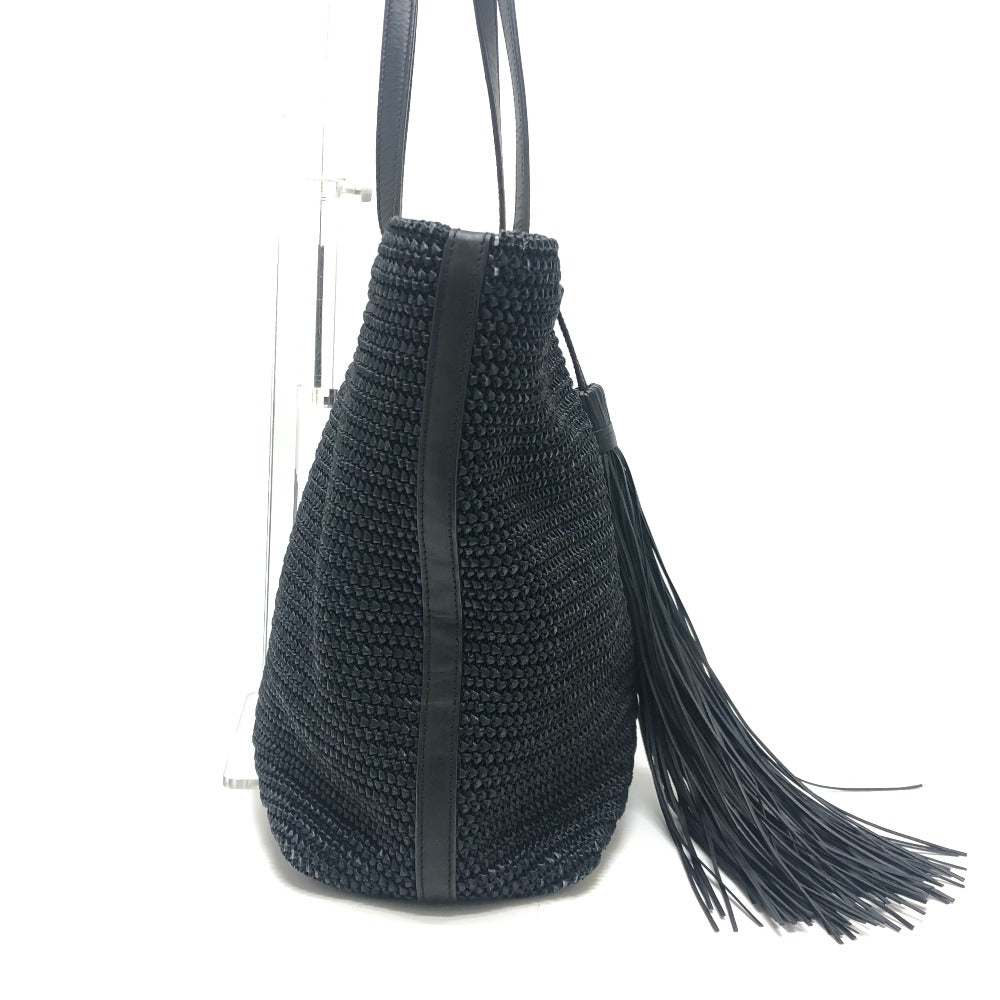 SAINT LAURENT PARIS 490793 タッセル カバン かごバッグ 肩掛け トートバッグ レディース ブラック