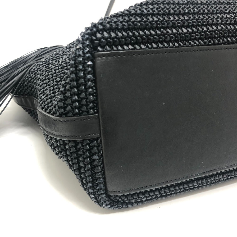 SAINT LAURENT PARIS 490793 タッセル カバン かごバッグ 肩掛け トートバッグ レディース ブラック
