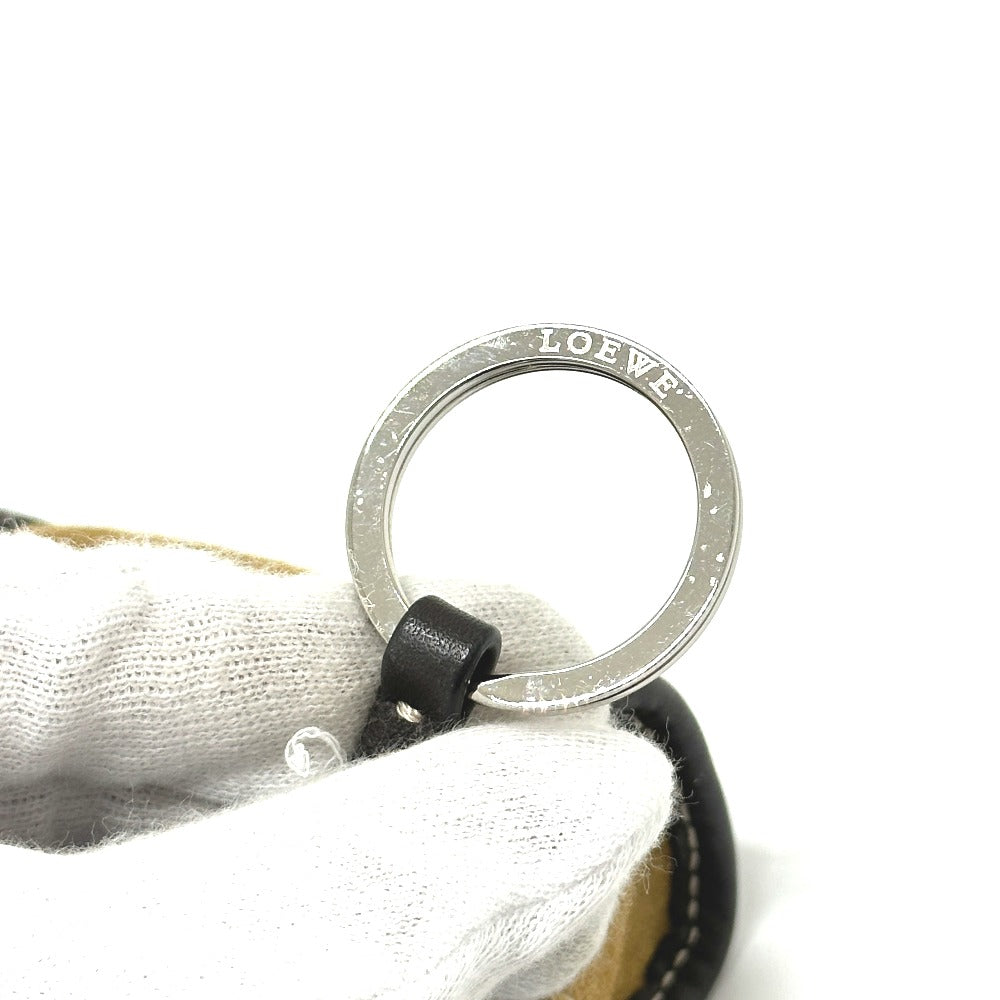 LOEWE 290612 アマソナ マイクロミニ ポーチ キーチェーン ハンドバッグ スエード レディース ベージュ - brandshop-reference