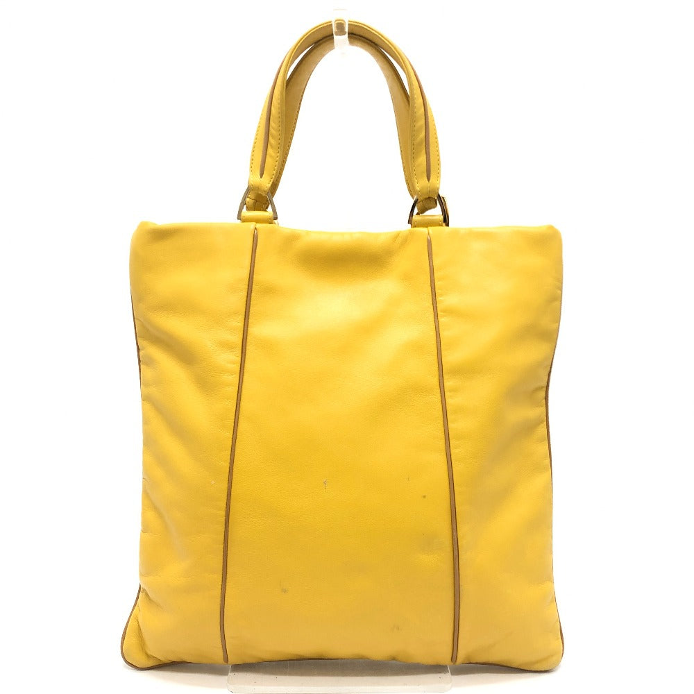 LOEWE Logo Anag Lamb Handbag, vertical, flat Tote Bag Leather yellow Used