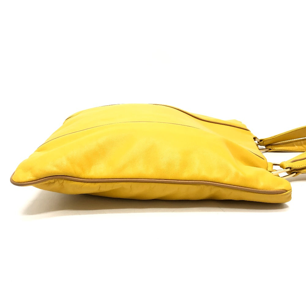 LOEWE Logo Anag Lamb Handbag, vertical, flat Tote Bag Leather yellow Used