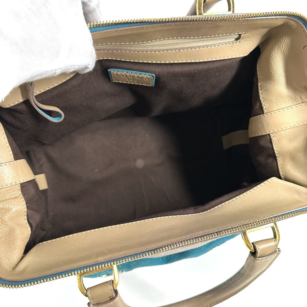 LOEWE 160周年 カバン ハンドバッグ トートバッグ ミニ ボストンバッグ レザー/スエード レディース ブルー - brandshop-reference