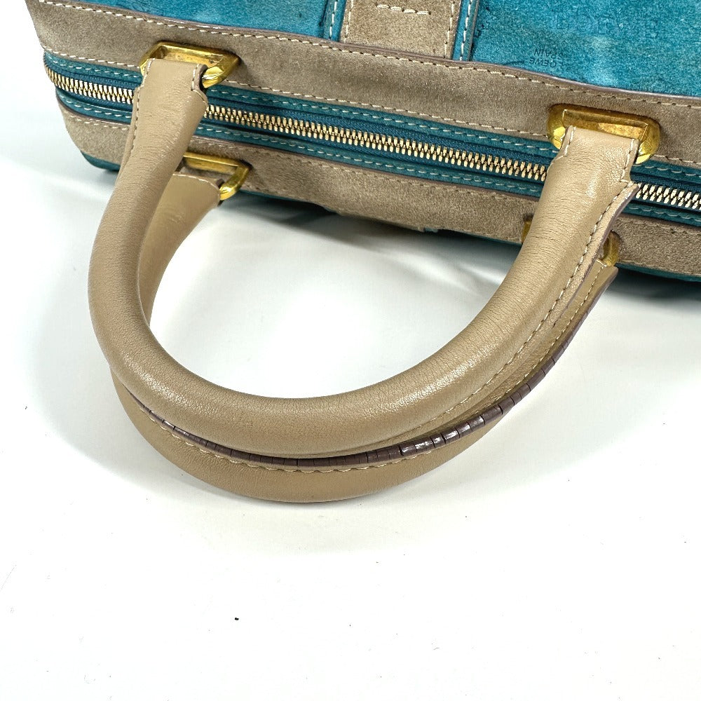 LOEWE 160周年 カバン ハンドバッグ トートバッグ ミニ ボストンバッグ レザー/スエード レディース ブルー - brandshop-reference