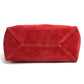 LOEWE Logo Leo Bag Shoulder Bag Handbag Tote Bag Suede Women's Red