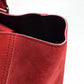 LOEWE Logo Leo Bag Shoulder Bag Handbag Tote Bag Suede Women's Red