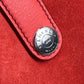 LOEWE Logo Leo Bag Shoulder Bag Handbag Tote Bag Suede Women's Red