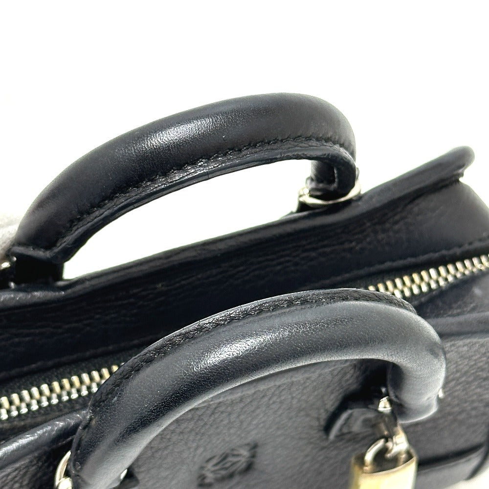 LOEWE 339.79.039 アマソナ マイクロミニ 2WAY 肩掛け 斜め掛け ショルダーバッグ レザー レディース ブラック - brandshop-reference