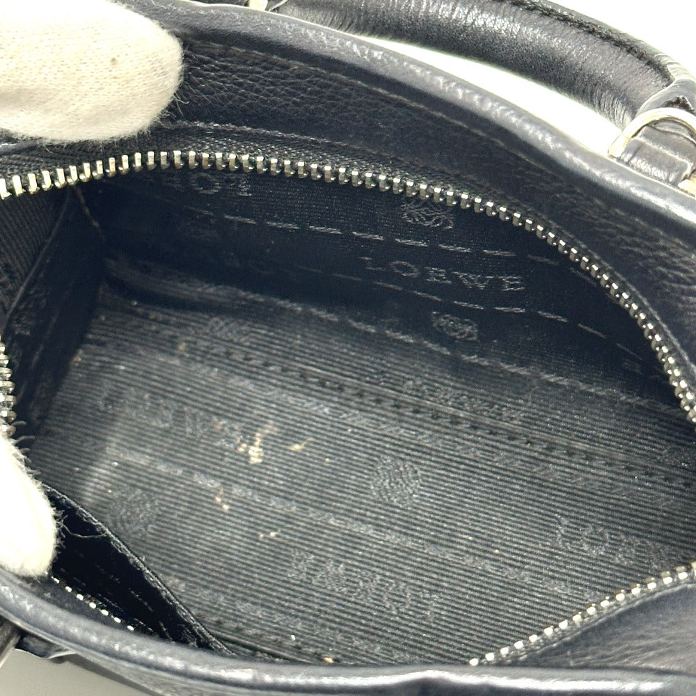 LOEWE 339.79.039 アマソナ マイクロミニ 2WAY 肩掛け 斜め掛け ショルダーバッグ レザー レディース ブラック - brandshop-reference