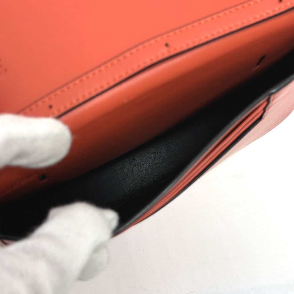 LOEWE アナグラム ヒール カバン 斜め掛け 肩掛け ショルダーバッグ レザー レディース オレンジ - brandshop-reference