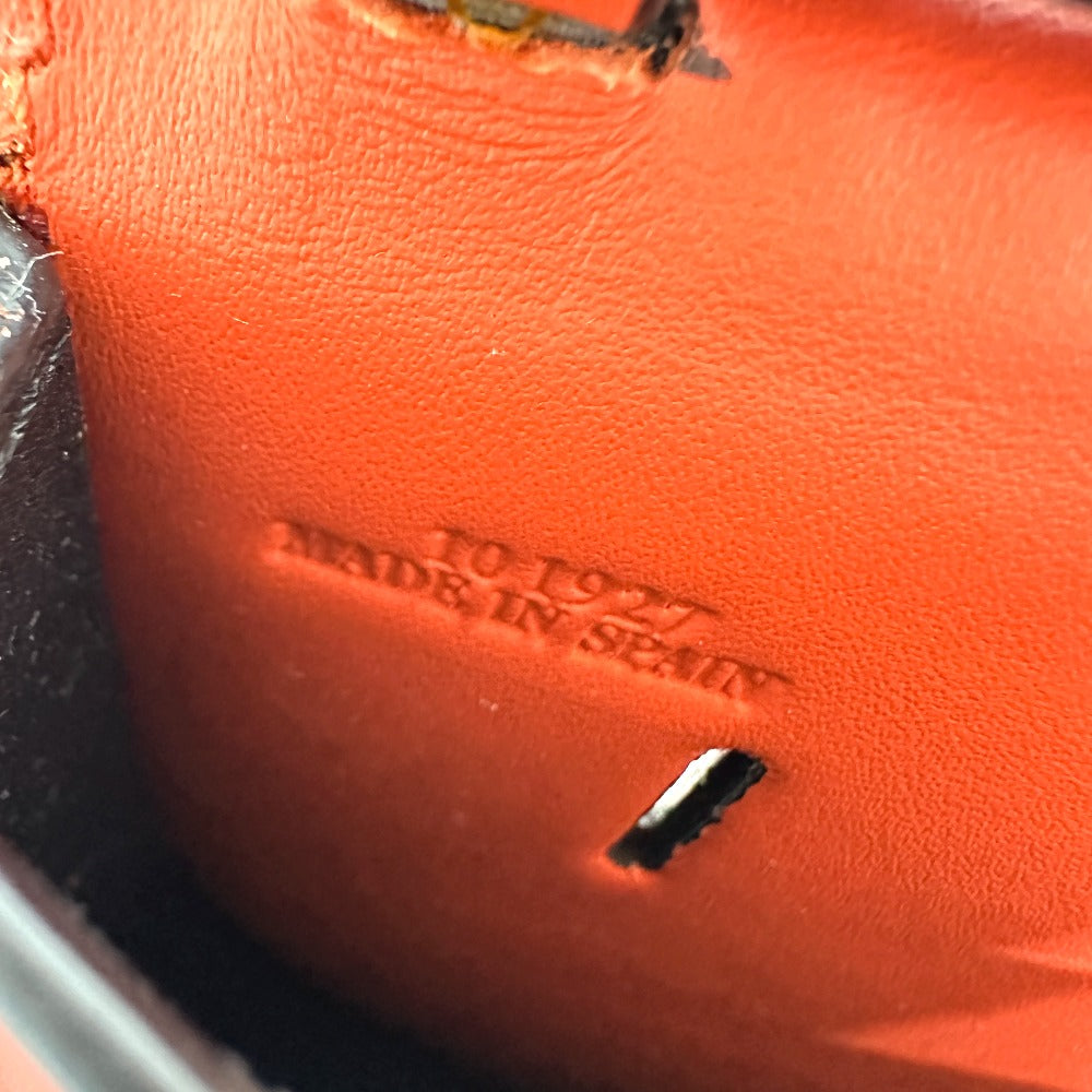 LOEWE アナグラム ヒール カバン 斜め掛け 肩掛け ショルダーバッグ レザー レディース オレンジ - brandshop-reference