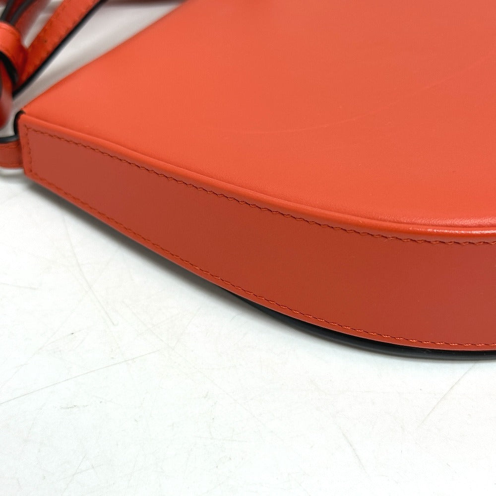 LOEWE アナグラム ヒール カバン 斜め掛け 肩掛け ショルダーバッグ レザー レディース オレンジ - brandshop-reference
