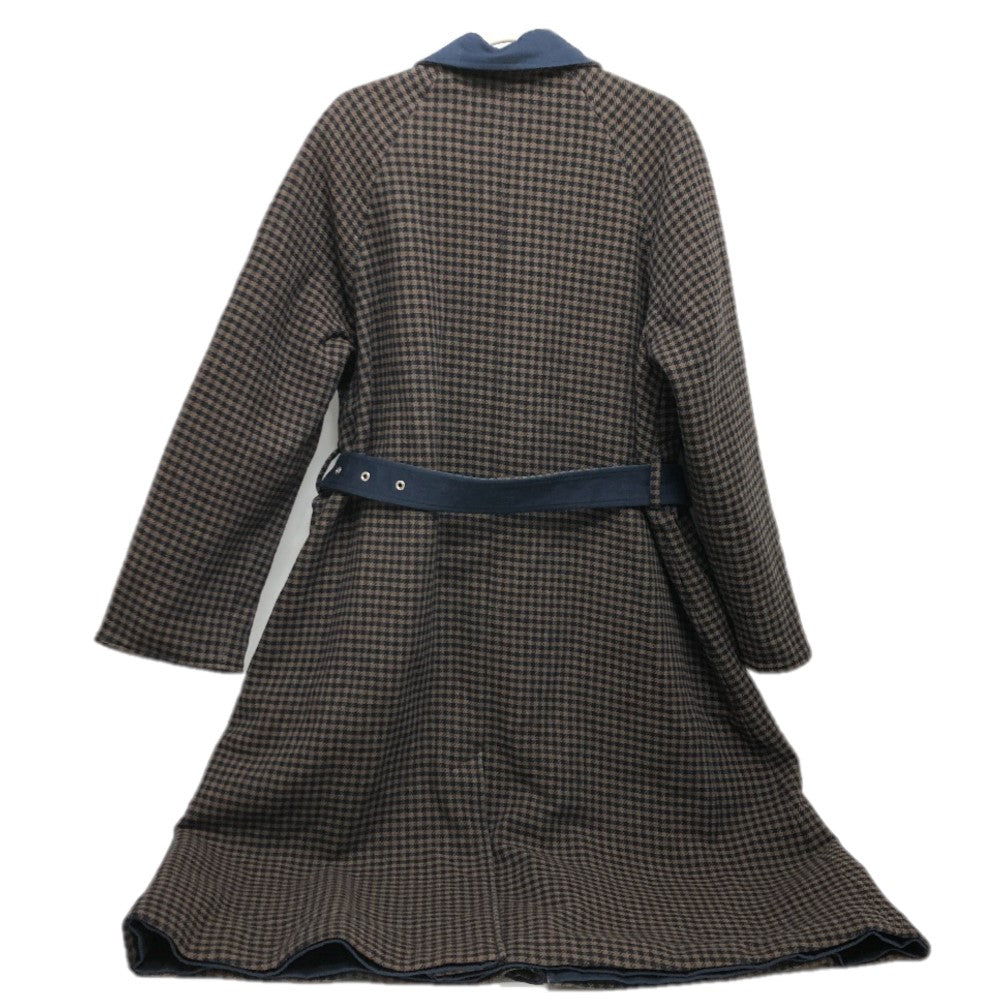 LOEWE H526Y01W37 リバーシブル チェック柄 コート アウター  ロングコート ウール メンズ ブラウン - brandshop-reference