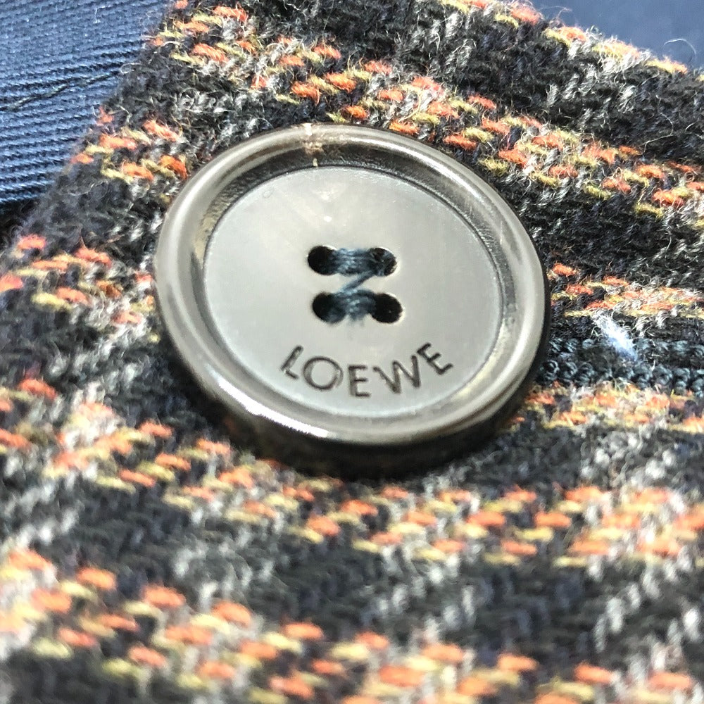 LOEWE H526Y01W37 リバーシブル チェック柄 コート アウター  ロングコート ウール メンズ ブラウン - brandshop-reference