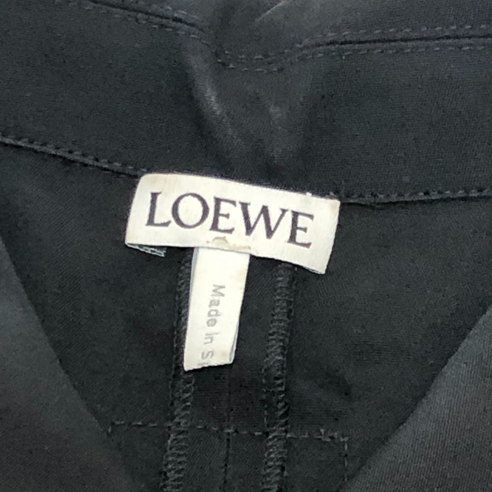 LOEWE S359Y09XG5 トラペーズ ショートドレス アパレル ノースリーブ ひざ丈 ポケット付き ワンピース レーヨン レディース ブラック