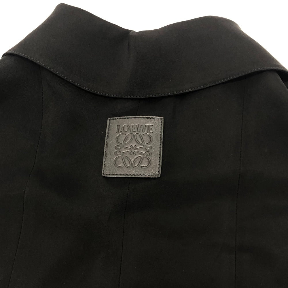 LOEWE S359Y09XG5 トラペーズ ショートドレス アパレル ノースリーブ ひざ丈 ポケット付き ワンピース レーヨン レディース ブラック