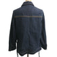 LOEWE S359Y50X77 Workwear Denim Jacket Apparel Logo Leather Pocket Jacket Cotton Denim Women's Blue