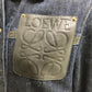 LOEWE S359Y50X77 Workwear Denim Jacket Apparel Logo Leather Pocket Jacket Cotton Denim Women's Blue