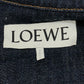 LOEWE S359Y50X77 Workwear Denim Jacket Apparel Logo Leather Pocket Jacket Cotton Denim Women's Blue