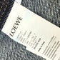 LOEWE S359Y50X77 Workwear Denim Jacket Apparel Logo Leather Pocket Jacket Cotton Denim Women's Blue