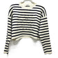 LOEWE S359Y14KF4 Anagram Border Short Length Apparel Sweater Wool Women's White