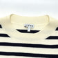 LOEWE S359Y14KF4 Anagram Border Short Length Apparel Sweater Wool Women's White
