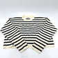 LOEWE S359Y14KF4 Anagram Border Short Length Apparel Sweater Wool Women's White
