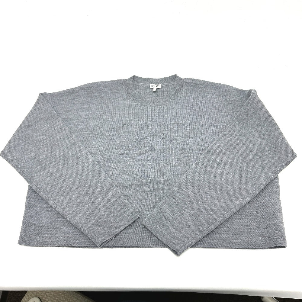LOEWE S540Y14KBG Anagram Short-Length Apparel Sweater Wool Women's Gray